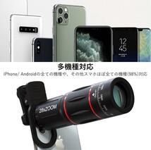 【即納】 SmallYin スマホ用カメラレンズ 28倍望遠レンズ 198°魚眼_画像6