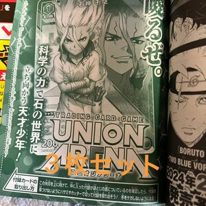 ユニオンアリーナ 石神千空　Vジャンプ 2月号付録　3枚セット