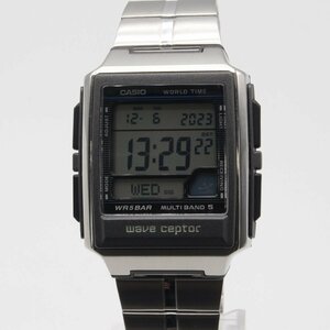 0700▲ CASIO 腕時計 WAVE CEPTOR WV-59J-1AJF 5気圧防水 電波 クォーツ ワールドタイム 海外旅行で便利 カジュアル メンズ グレー【1124】