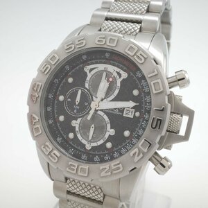 0795〇/MAX XL WATCHES 腕時計 5-MAX476 45mm Face クロノグラフ機能 タキメーターベゼル 50m防水 メンズ シルバー【1124】
