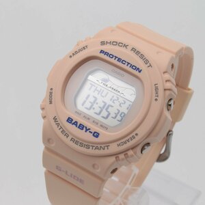 0937▲ CASIO 腕時計 BABY-G G-LIDE BLX-570-4JF 20気圧防水 耐衝撃性 タイドグラフ 暗所で見やすい 海 レディース ピンク【1124】