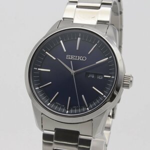 1000▲ SEIKO 腕時計 SELECTION SBPX121 10気圧防水 ソーラー カレンダー サファイアガラス カジュアル シンプル メンズ ブルー【1124】