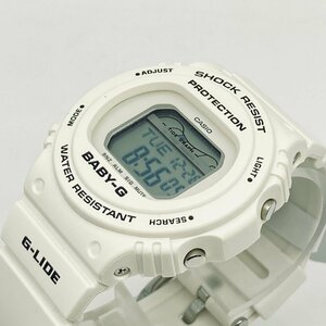 0989◎CASIO 腕時計 BABY-G G-LIDE BLX-570-7JF 20気圧防水 耐衝撃性 タイドグラフ 暗所で見やすい 海 レディース ホワイト【1124】