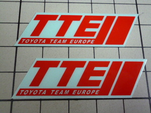 小さい 正規品 TTE TOYOTA TEAM EUROPE ステッカー 2枚 (51×15mm) トヨタ チーム ヨーロッパ