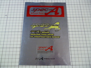 正規品 Yamamoto Racing spec-A ステッカー (1シート) ヤマモト レーシング スペックA