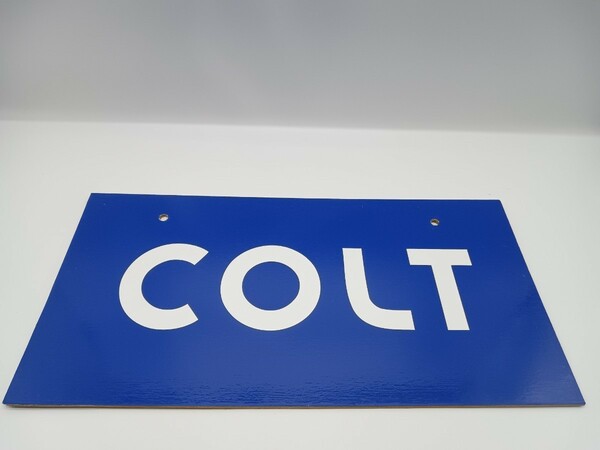 三菱　コルト　COLT　ナンバープレート　ディーラー品　新車　イベント　展示用　非売品　マスコットプレート　コルトプラス　ラリーアート