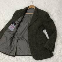 【美品/大人の貫禄】別注品 M-L相当 HARRIS TWEED × BEAMS ヘリンボーン テーラードジャケット ツイード ハリスツイード 42サイズ メンズ_画像1