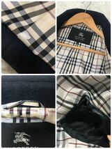 1円/大人の戦闘服 Lサイズ！バーバリーブラックレーベル コート 銀ボタン Pコート ロングコート Burberry Black Label ノバチェック_画像8