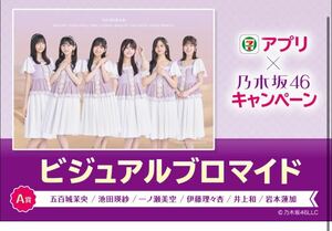 【即決】セブンイレブン A賞　乃木坂46 ブロマイド シリアルコード アプリ 写真　印刷　当選