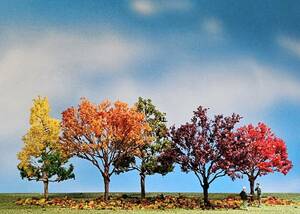 〓鉄道模型 ジオラマ用樹木〓紅葉の樹木セット HOゲージサイズ 〓 ジオラマハウス製〓