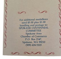 ☆OFFICIAL SPOKANE CENTENNIAL U.S.A. ／ 公式. スポーケン市 １００周年 記念 メダル 1881-1981 !! _画像8