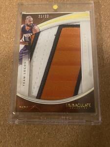 激レア　ジャンボパッチ tyson chandler　immaculate team logos 2015-16 タイソンチャンドラー　jumbo patch NBA panini non auto