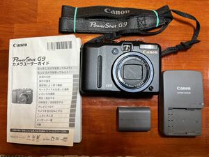 Canon Power Shot G9 動作品　バッテリー　充電器　ストラップ　説明書付き　デジタルカメラ 