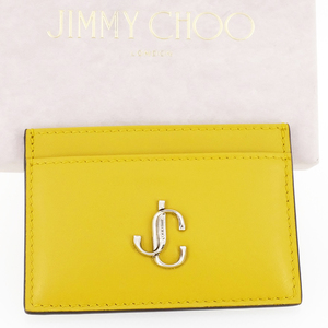 【新品】ジミーチュウ JIMMY CHOO ウミカ UMIKA カードケース/パスケース ピンク 本革 カーフ 箱・保存袋・ギャランティカード