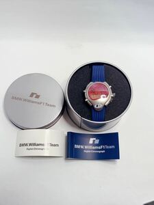 希少 未使用 BMW Williams F1 Team デジタル 腕時計 クォーツ 稼働品