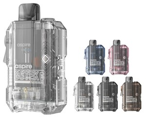 新品 Aspire GoTek X Pod System Kit 650mAh 4.5ml　クリア　電子タバコ　アスパイア　ゴーテックX　ポッド　ベイプ