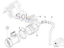 BMW E46 エアマスセンサー(エアフロメーター) 318i 13621433565 出荷締切18時_画像2