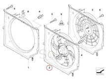 BMW E46 電動ファン ラジエーターファン ブロアファン 318i 320i 323i 325i 328i 330i 出荷締切18時 17117561757 17111437713_画像5