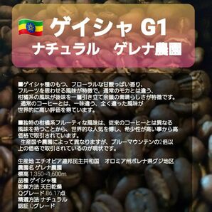 自家焙煎屋　珈琲豆　coffee　エチオピアゲイシャG1　300g