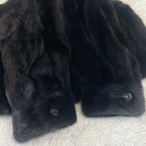 【最高級 ・極美品】AMERICAN FUR AWARDS アメリカンファーアワード ４つ星 ミンクコート 毛皮 ファーコート レディース XL 総柄 ブラック_画像9