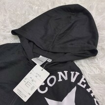 【タグ付き未使用】CONVERSE　コンバース　薄手　パーカー　130㎝　ビッグロゴ　黒　ブラック　キッズ　子供服_画像3