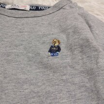 【1円スタート】POLObaby　ポロベビー　長袖　ロンT　100cm　グレー　刺繍ロゴ　キッズ　子供服_画像4