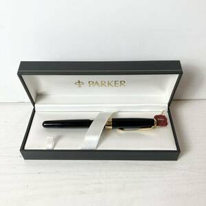 522＊中古品 PARKER SONNET パーカー ペン先18K 万年筆 ブラック ゴールド 現状品＊