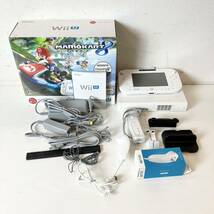 546＊中古品 Nintendo WiiU ホワイト WUP-101 32GB 本体 Wii U ゲームパッド WUP-010 通電確認済み＊_画像1