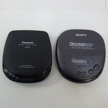 ジャンク CD walkman まとめて2点セット/SONY Discman ESP D-340/Panasonic MASH SL-S140/CDウォークマン CDプレーヤー /通電確認済み　P_画像1