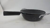 ★未使用★ 鉄人 陳建一 中華鍋セット 約24cm/両手鍋+シャーレン(中華油こし)/中華料理道具 キッチン用品 調理器具　10_画像8