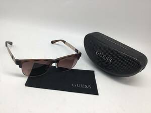 ＃7107-2　GUESS/ゲス サングラス レディース 女性用 ブランド小物 GU6859 52F 56□17-145 ブラウン 茶色 ステンレス ケース付