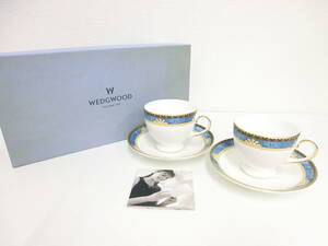 ブランド祭 食器祭 1円スタート! ウェッジウッド カーゾン カップ&ソーサー ペア ティータイム WEDGWOOD ENGLAND イングランド CURZON