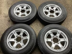 M6753 ハイエース 200系 に！ WEDS KEELER TACTICS 15インチアルミ＆195/80R15 107/105L LT ブリザック VL1 スタッドレスタイヤ4本セット