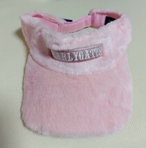 ★新品★パーリーゲイツ♪サンバイザー　フェイクファー　もふもふ(*´ω｀*)　ピンク　レディース★_画像1