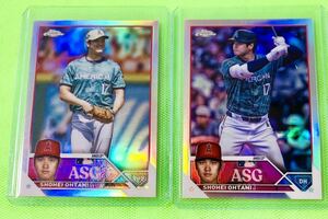 大谷翔平 2023 Topps Chrome Update オールスター記念カード リフレクター2枚組