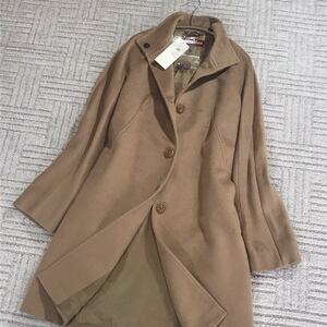 新品未使用タグ付き！マックスマー［バージンウール］大きいサイズ46(3XL) ロングコート スタンドカラー Max Mara ハイネック レディース