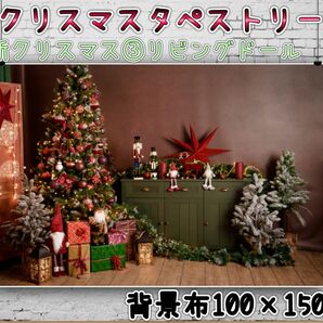 背景布　タペストリー　クリスマス　Xmas【リビングドール】パーティ　写真　壁掛