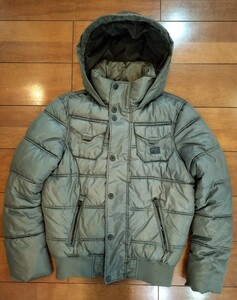 ジースターロウ G-Star RAW JACKET ジャケット 中綿 アウター ジップアップ S メンズ カーキ/グレー