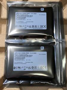 二個セット 高耐久 Micron 5300 PRO 1920GB 3D SATA 2.5インチ SSD NAS エンタープライズ　データセンター 1.92TB 2TB 級　新品同様