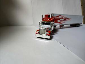 DCP ダイキャストプロモーション 1/64 Peterbilt 379 Red Flames & 53' REEFER TRAILER (現状渡し)