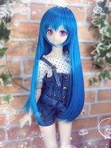 ●ドールウィッグ*ロングヘアー*ブルーオーシャン*9～9.5インチ（MDD DD SD SmartDollなど）●doll wig*dollwig●_画像4