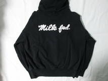 MILKFED.　ミルクフェド　トレーナー　裏起毛　フーディー　ブラック　ロゴ　※除菌消臭ホームクリーニング済み_画像1