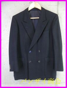 2121b14◆良品です◆金ボタン◆Aquascutum アクアスキュータム ダブルジャケット/紺ブレザー/テーラード/コート/トラッド/アイビー/秋冬物