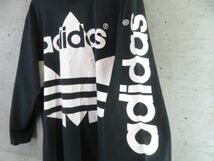 1121b4◆80s90sヴィンテージ◆adidas アディダス トレフォイル 袖プリント 長袖Tシャツ L-O/カットソーロンT/ジャージ/オールド/ジャケット_画像4