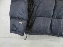 0221b13◆90sヴィンテージ◆700フィル◆THE NORTHFACE ノースフェイス ヌプシダウンジャケット M/ブラック黒/アウトドア/ベスト/コート　_画像4