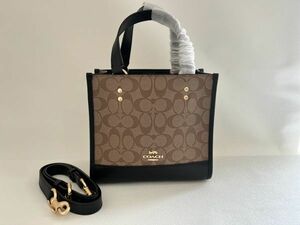 コーチ COACH ハンドバッグ レディース ショルダーバッグ 2WAY レザー カーキ 保存袋付き 新品未使用