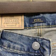 POLO RALPH LAUREN HAMPTON RELAXED STRAIGHT DENIM PANTS ポロ ラルフローレン ハンプトン リラックス ストレート デニム パンツ ジーンズ_画像5