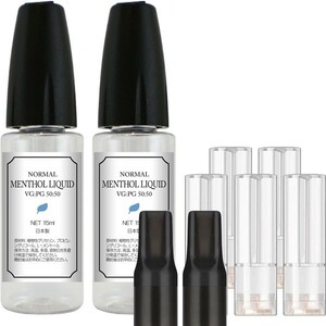 ■送料無料■ 30ml メンソールリキッド 50:50 ＆ プルームテックプラス・ウィズ互換カートリッジ5本 VAPE.