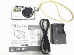 カシオ CASIO デジタルカメラ ★取説付き★ シルバー EX-FC100