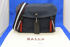 期間限定セール バリー BALLY 2WAYナイロンメッセンジャーバッグ鞄ショルダーバック肩掛けクロスボディ斜め掛け 収納力抜群 紺ネイビー